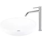 Baterie lavoar monocomandă înaltă crom