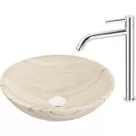 Baterie lavoar monocomandă înaltă crom