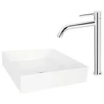 Baterie lavoar monocomandă înaltă crom