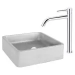 Baterie lavoar monocomandă înaltă crom