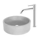 Baterie lavoar monocomandă înaltă crom