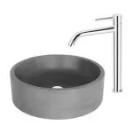 Baterie lavoar monocomandă înaltă crom