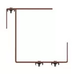 Suport ghiveci ajustabil 20cm teracotă - Balustrade